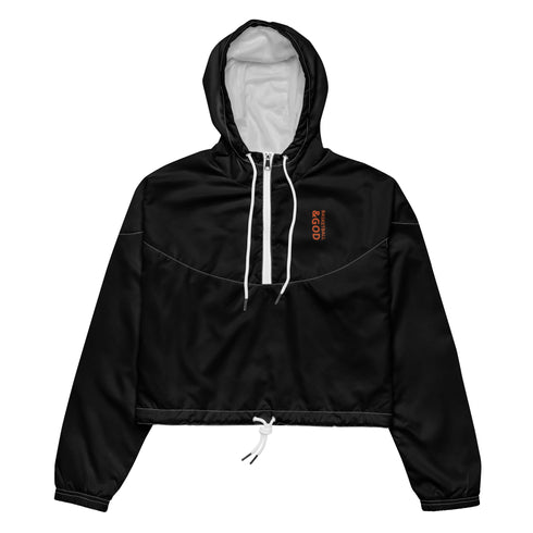 Basketball &God Vertical Onyx Women’S Crop Windbreaker